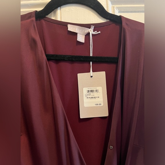 NWT Burgundy Midi Wedding Guest Dress - XXS - Picture 5 of 5